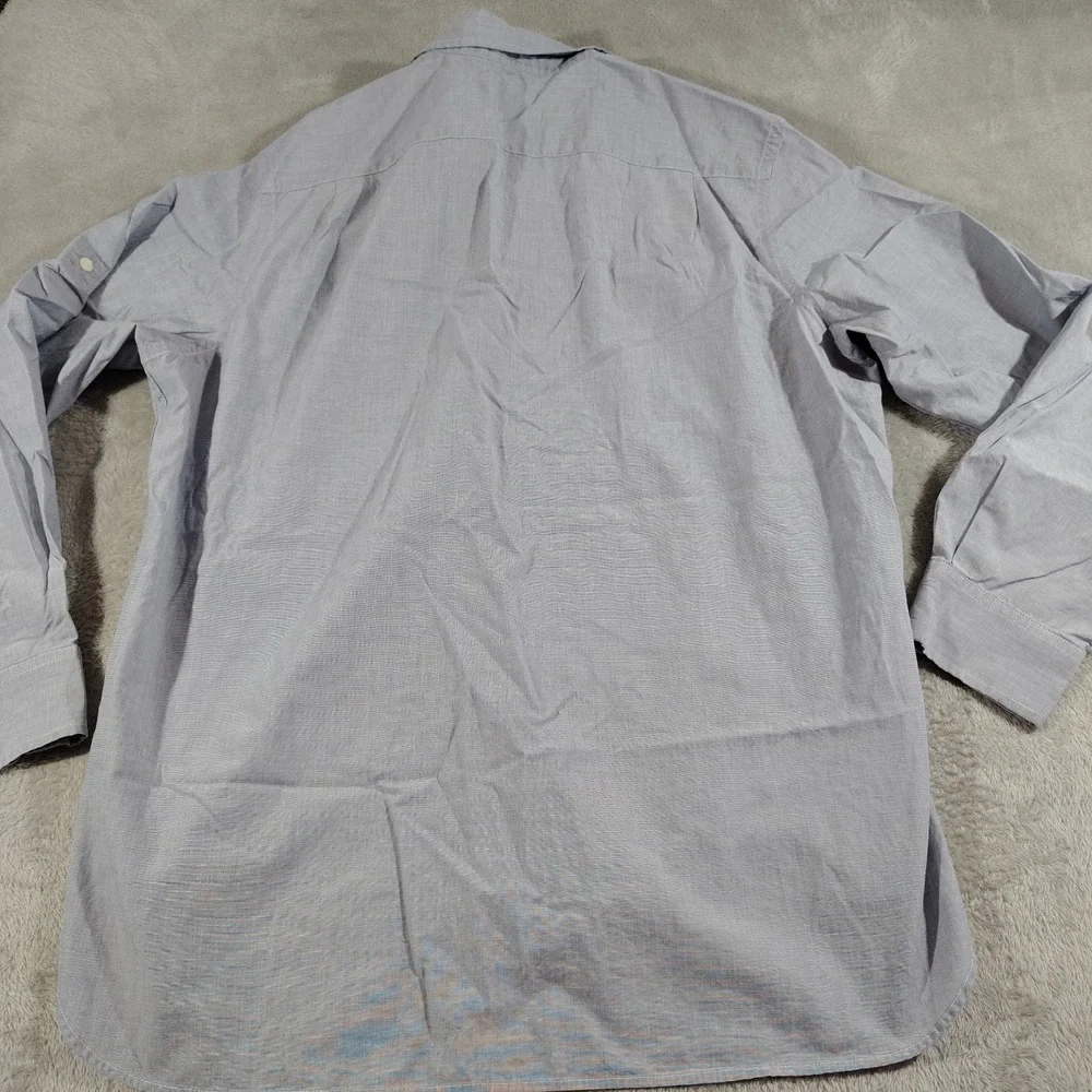 Banana Republic Shirt Men XL Denim Blue College Preppy Work Roll Tab Long Sleev